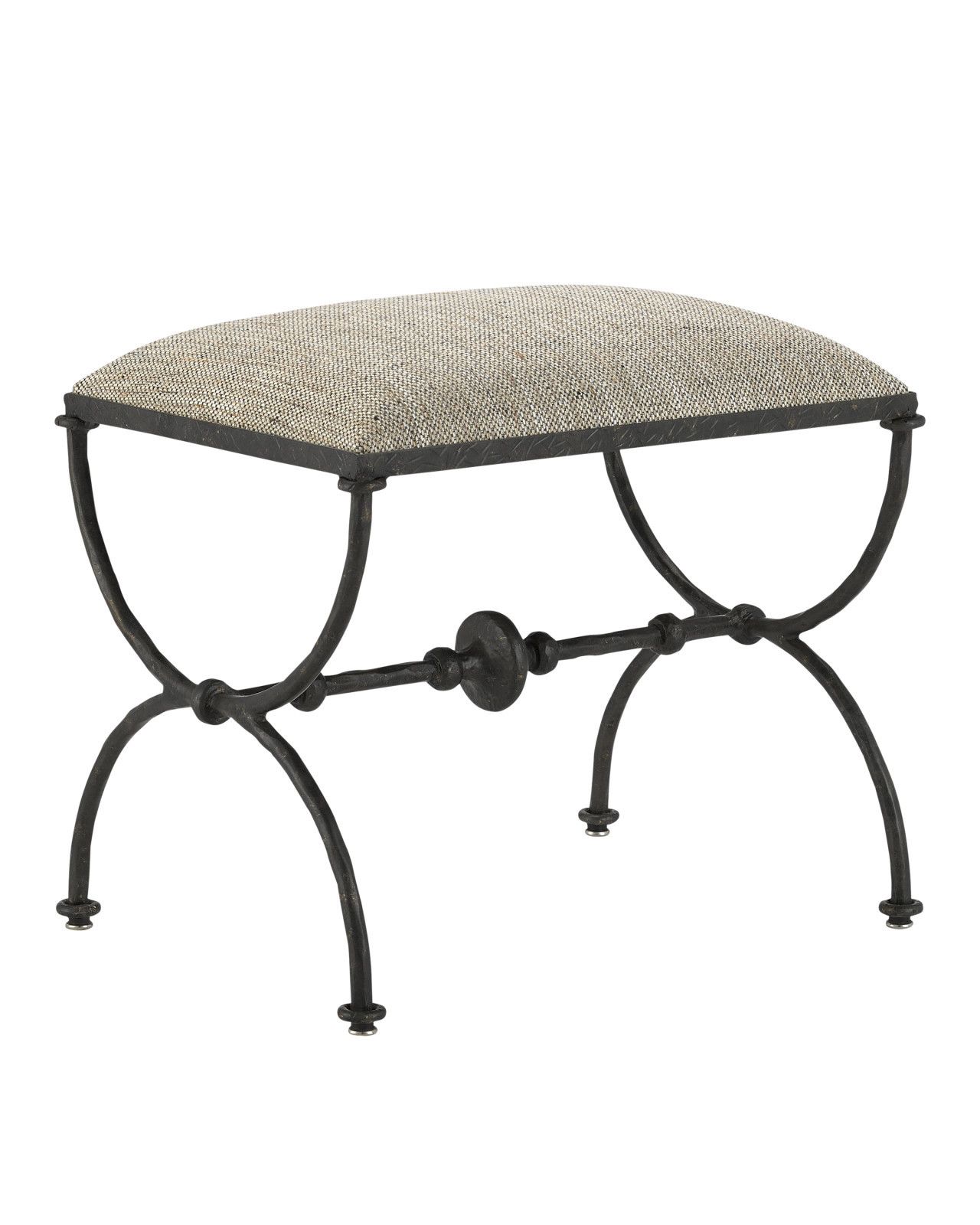 Agora Bronze Ottoman, Calcutta Peppercorn by Currey and Company
