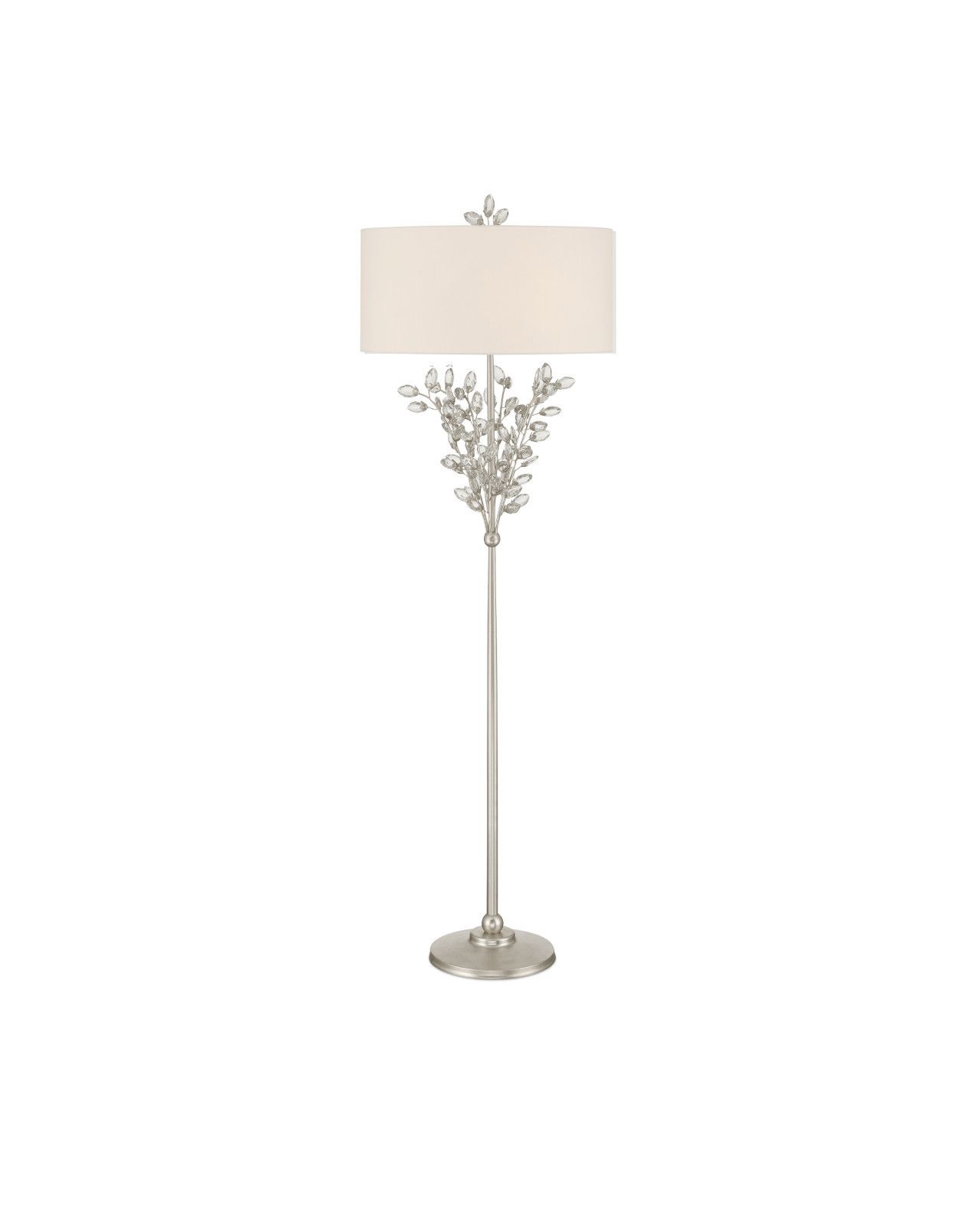 Forget-Me-Not Silver Floor Lamp by Currey and Company