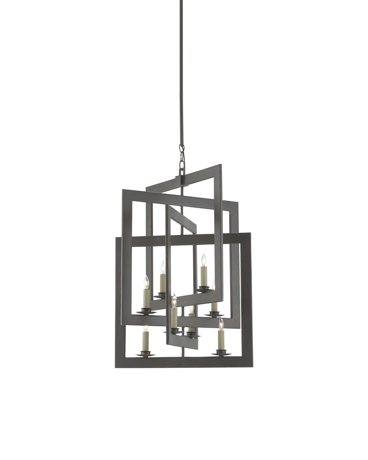 Middleton Small Bronze Chandelier by Currey and Company