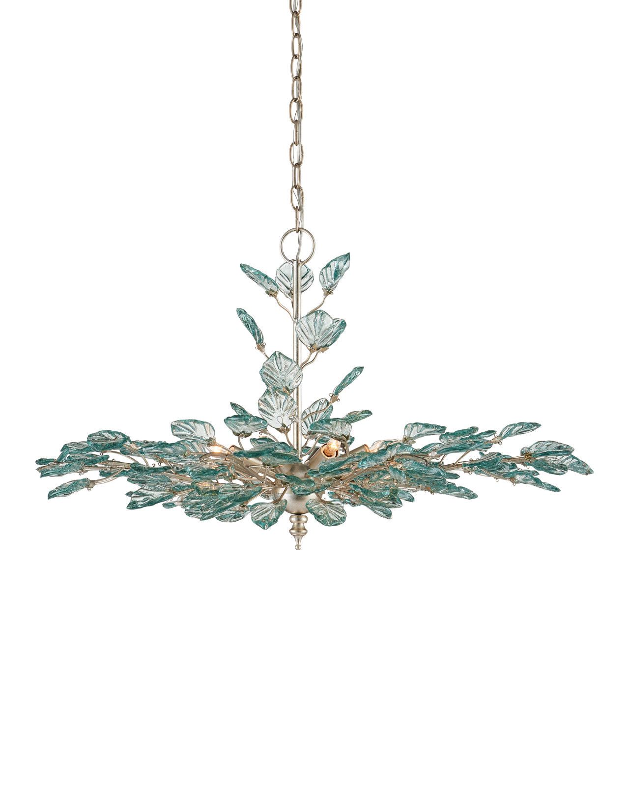 Baobab Medium Silver Chandelier by Currey and Company