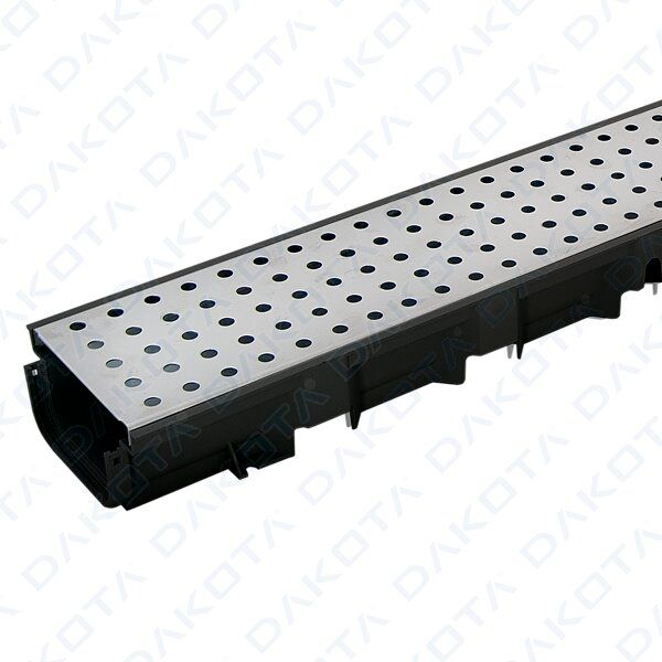 Drainage Channel with Stainless Steel Grate - Pegasus Plus One S 100x35 by Dakota