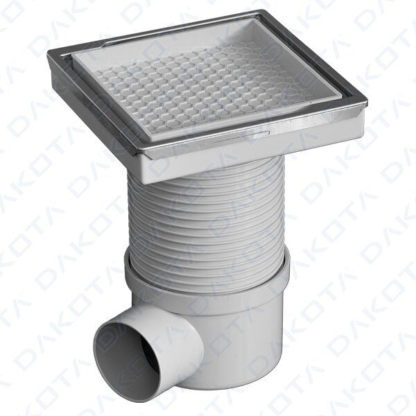 Linear Drain Tile Insert with Recessed Cover and Frame by Dakota