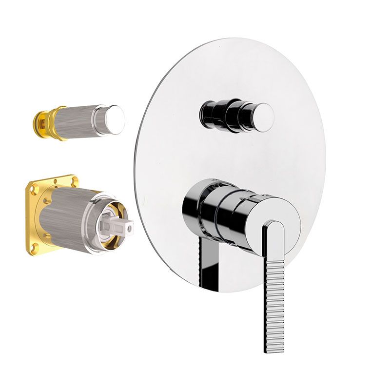 Built-in bath/shower single-lever mixer, Regency series, with diverter, to be combined with the built-in box art. DANBOX. mm Ø 35 cartridge. by Daniel Rubinetterie