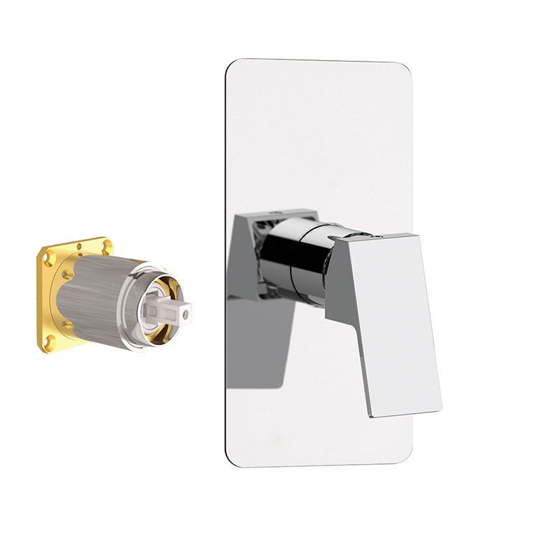 Built-in bath/shower single-lever mixer, Stream series, without diverter, to be combined with the built-in box art. DANBOX. mm Ø 35 cartridge. by Daniel Rubinetterie