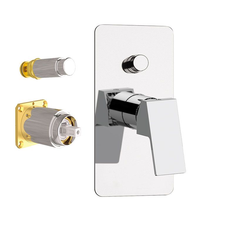 Built-in bath/shower single-lever mixer, Stream series, with diverter, to be combined with the built-in box art. DANBOX. mm Ø 35 cartridge. by Daniel Rubinetterie