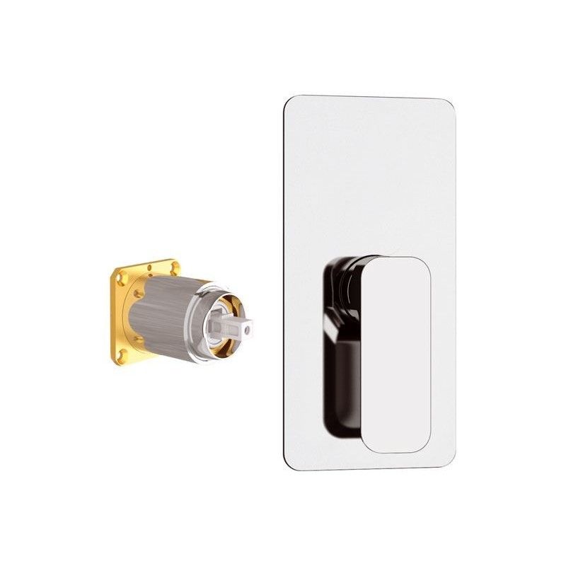 Built-in bath/shower single-lever mixer, Tiara series, without diverter, to be combined with the built-in box art. DANBOX. mm Ø 35 cartridge. by Daniel Rubinetterie