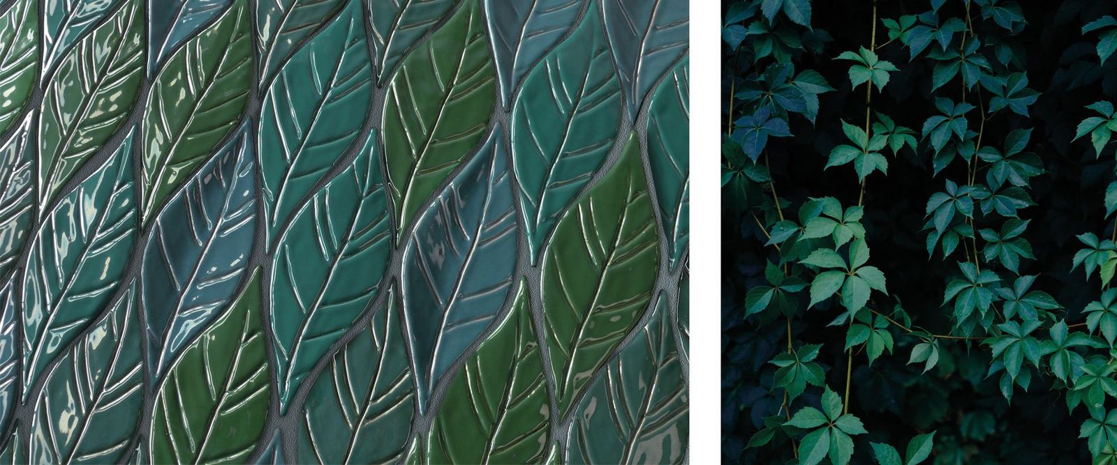 FOGLIE - Majolica wall tiles by Danilo Ramazzotti
