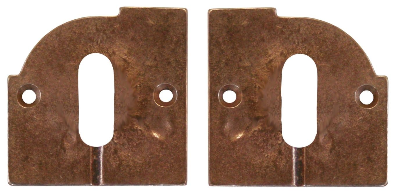 Pair Keyhole escutcheon MG9008 - Bronze Naturel (LB) by Dauby
