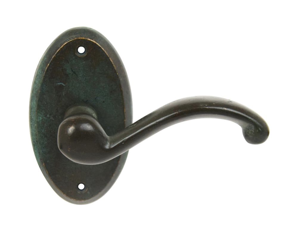 Pair Door handle ALP51 - Ovaal Vieux Étain (OPW) by Dauby