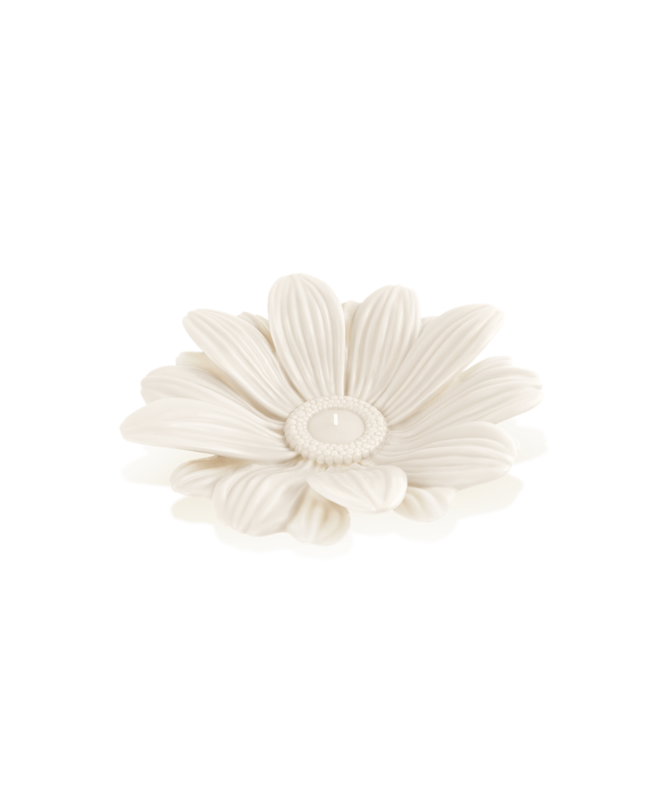 Or d'Abeille Bougie sculptée fleur blanche by Daum