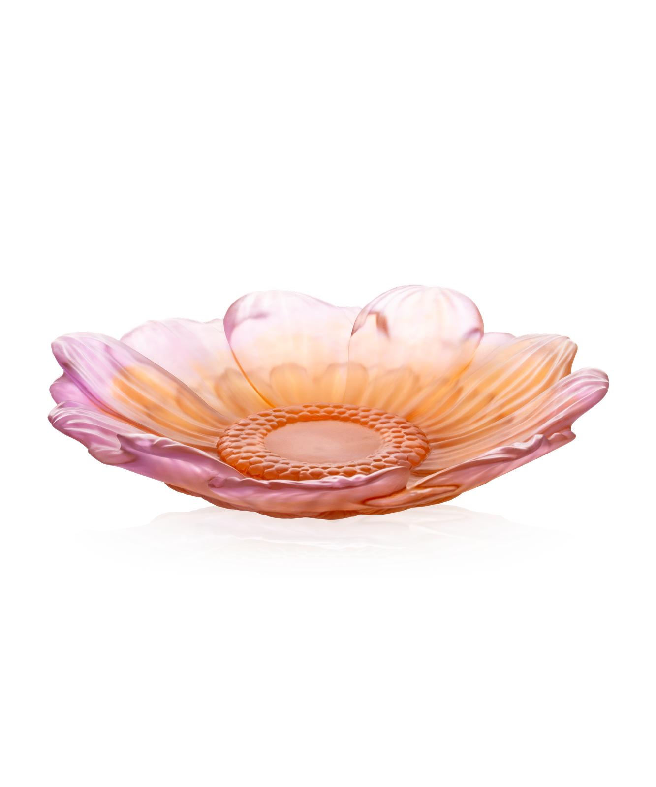 Or d'Abeille Fleur de présentation moyen modèle ambre-rose by Daum