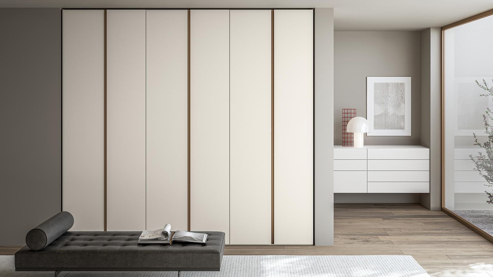 DR TO_ME - Wardrobe with grooved handle by De Rosso