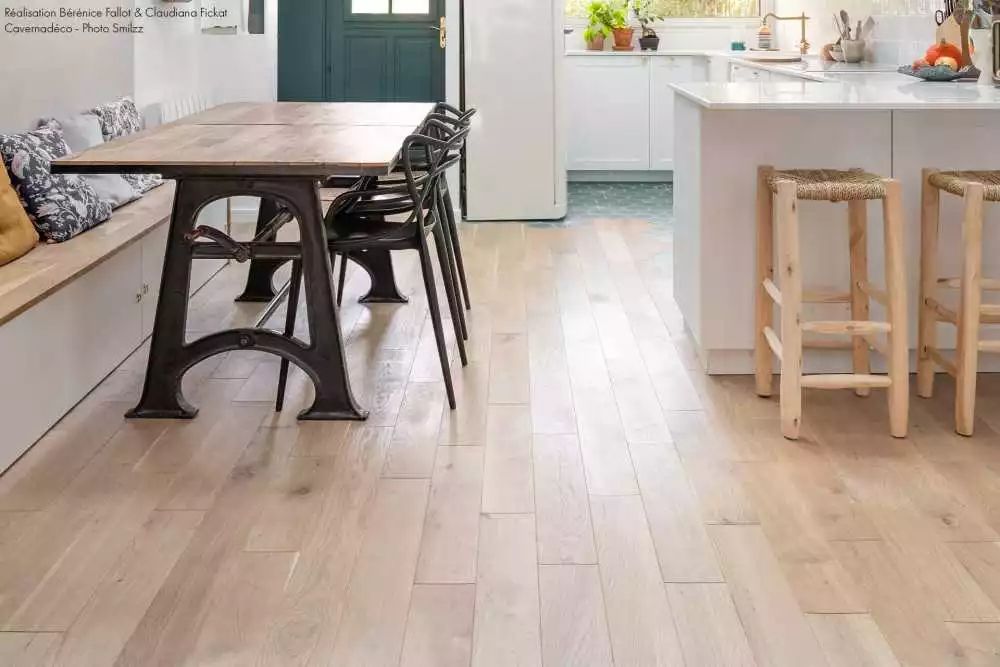 Authentic Sable engineered oak flooring by Décoplus Parquets