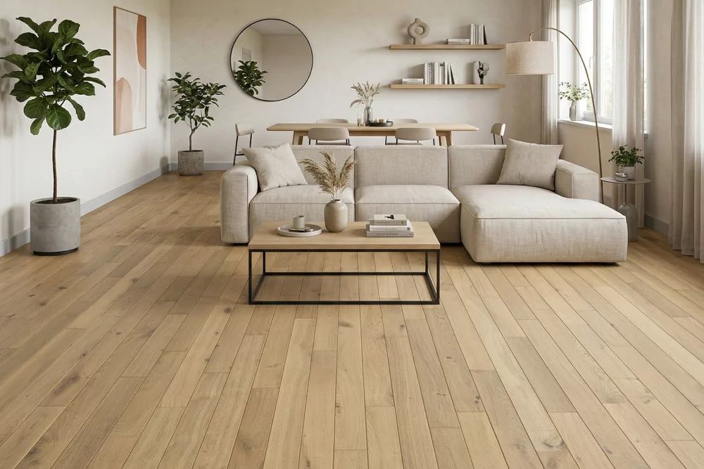 Butternut engineered oak flooring by Décoplus Parquets