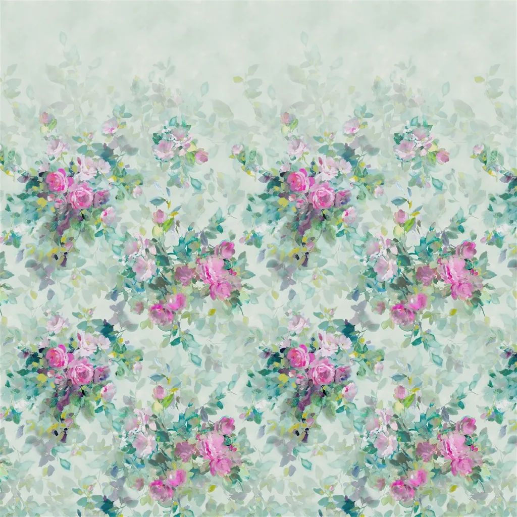 Bouquet de Roses Celadon by Designers Guild