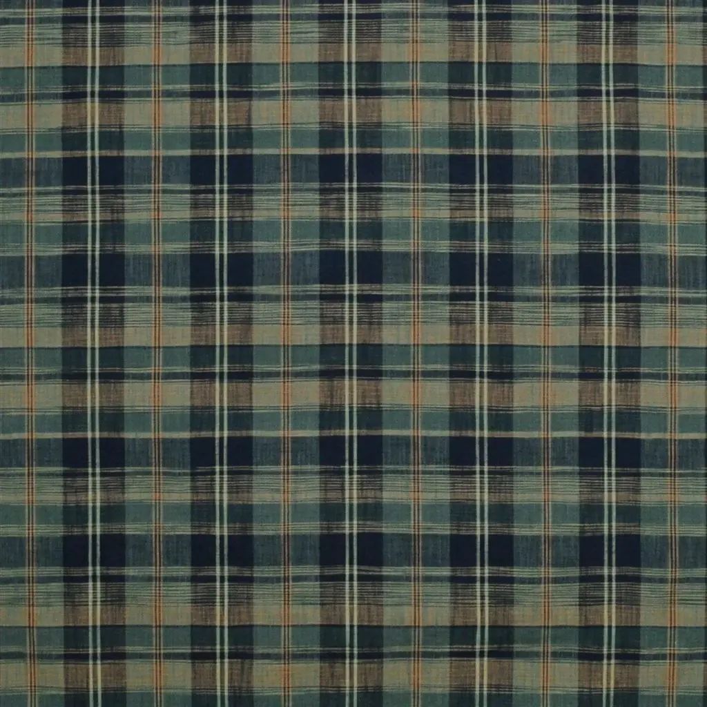 Cambiata Plaid - Indigo Fabric by Designers Guild