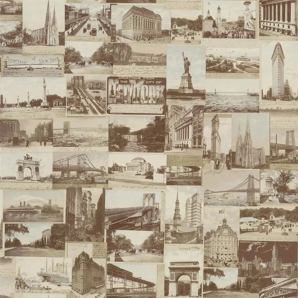 New York Postcard - Sepia by Designers Guild