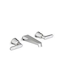 Twenties Basin wall mixer  - Bianco Carrara by Devon&Devon