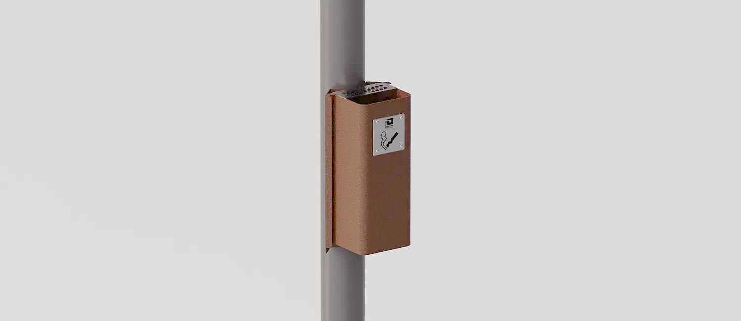 Ashtray "Cenerino" for Existing Pole Installation by DIMCAR