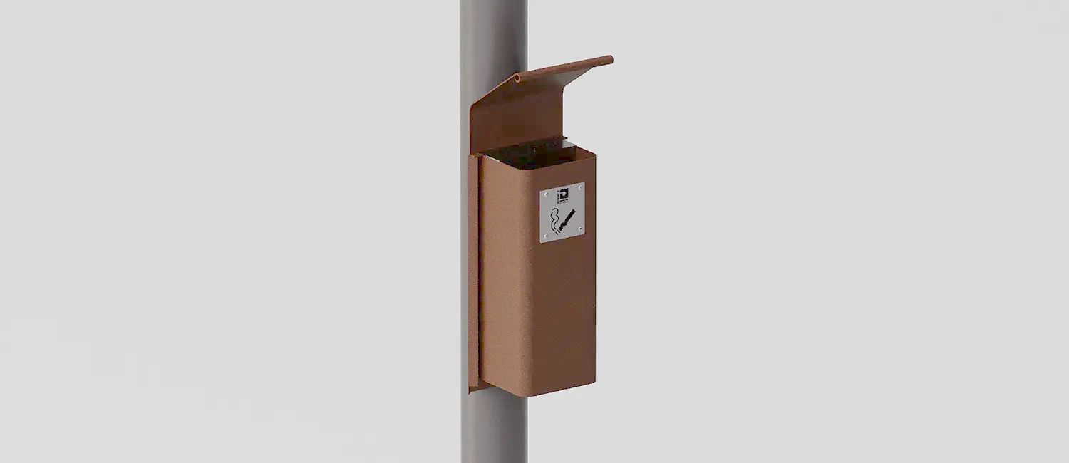 Ashtray "Cenerino" with Lid for Existing Poles by DIMCAR