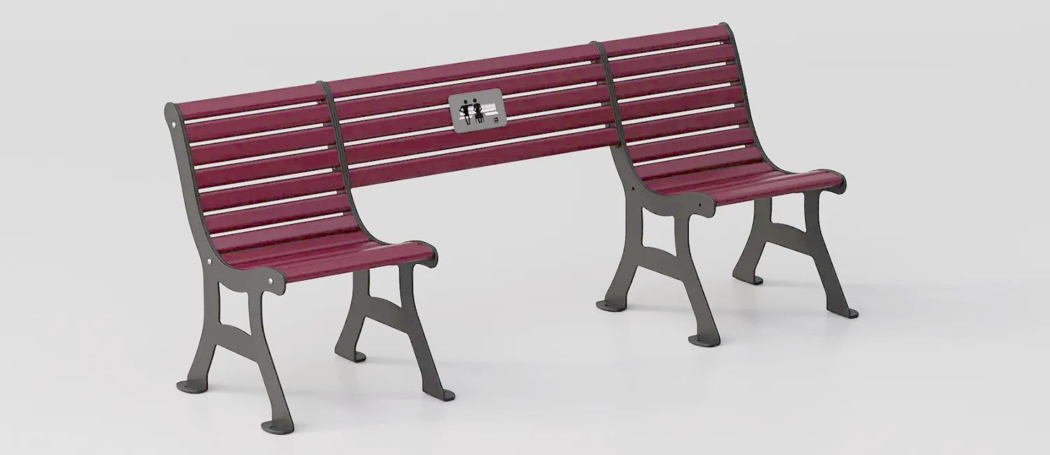 Bench "Debora Inclusion" for Accessible Urban Furniture by DIMCAR