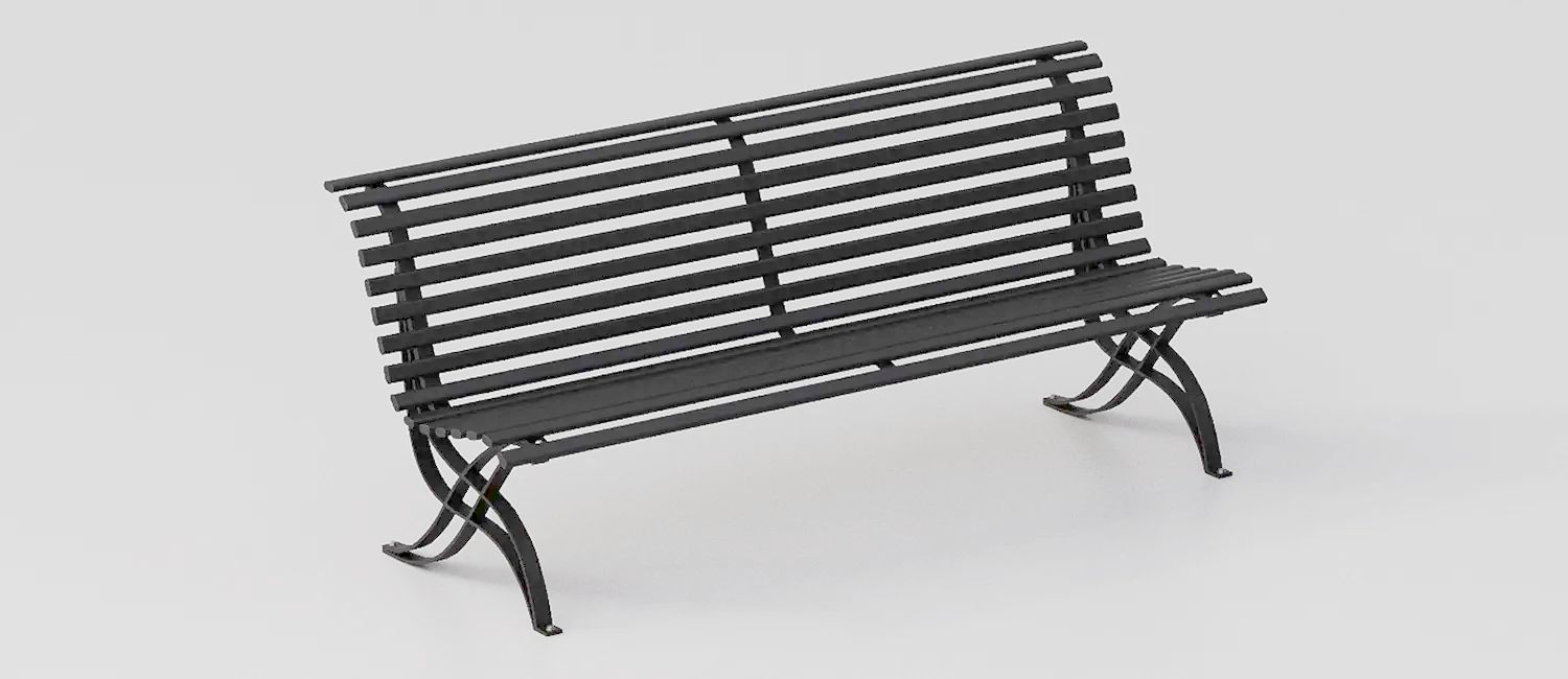 Classic Design Steel Bench "Liberty" by DIMCAR