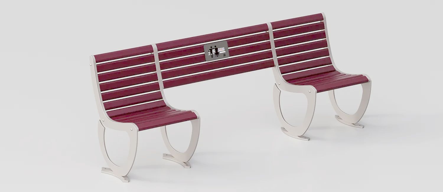 Inclusive Bench "Delta Inclusion" for Wheelchair Accessibility by DIMCAR