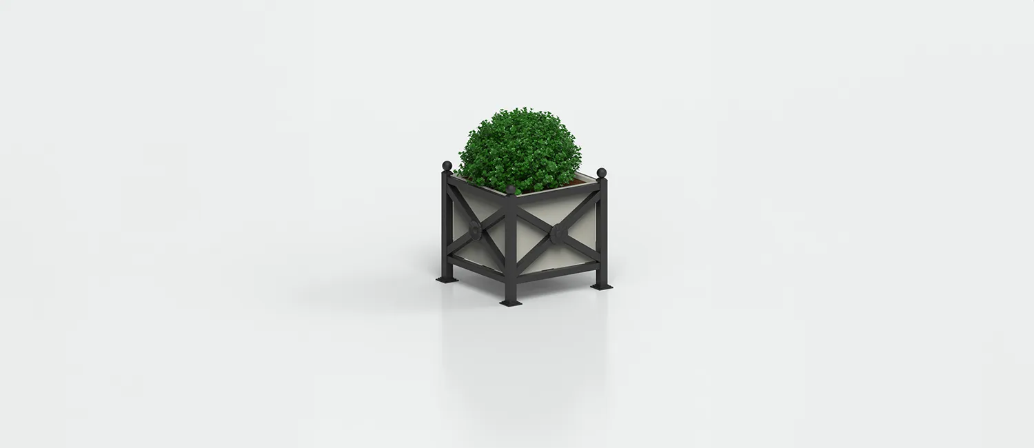 Square Classic Style Planter "Orchidea Midi" by DIMCAR