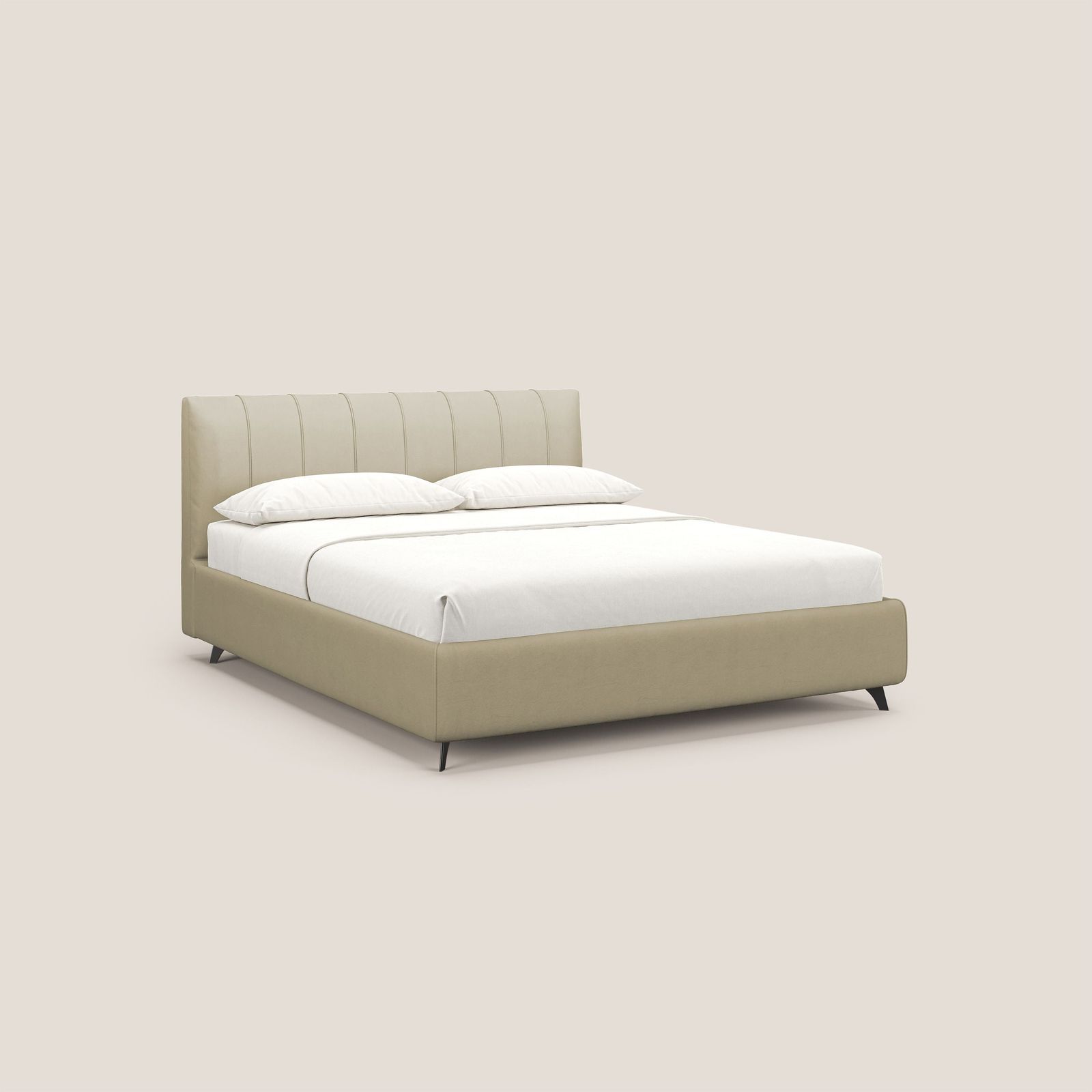 Bogart bed upholstered storage completamente removable-cover in microfibre stain-resistant by Divani Store