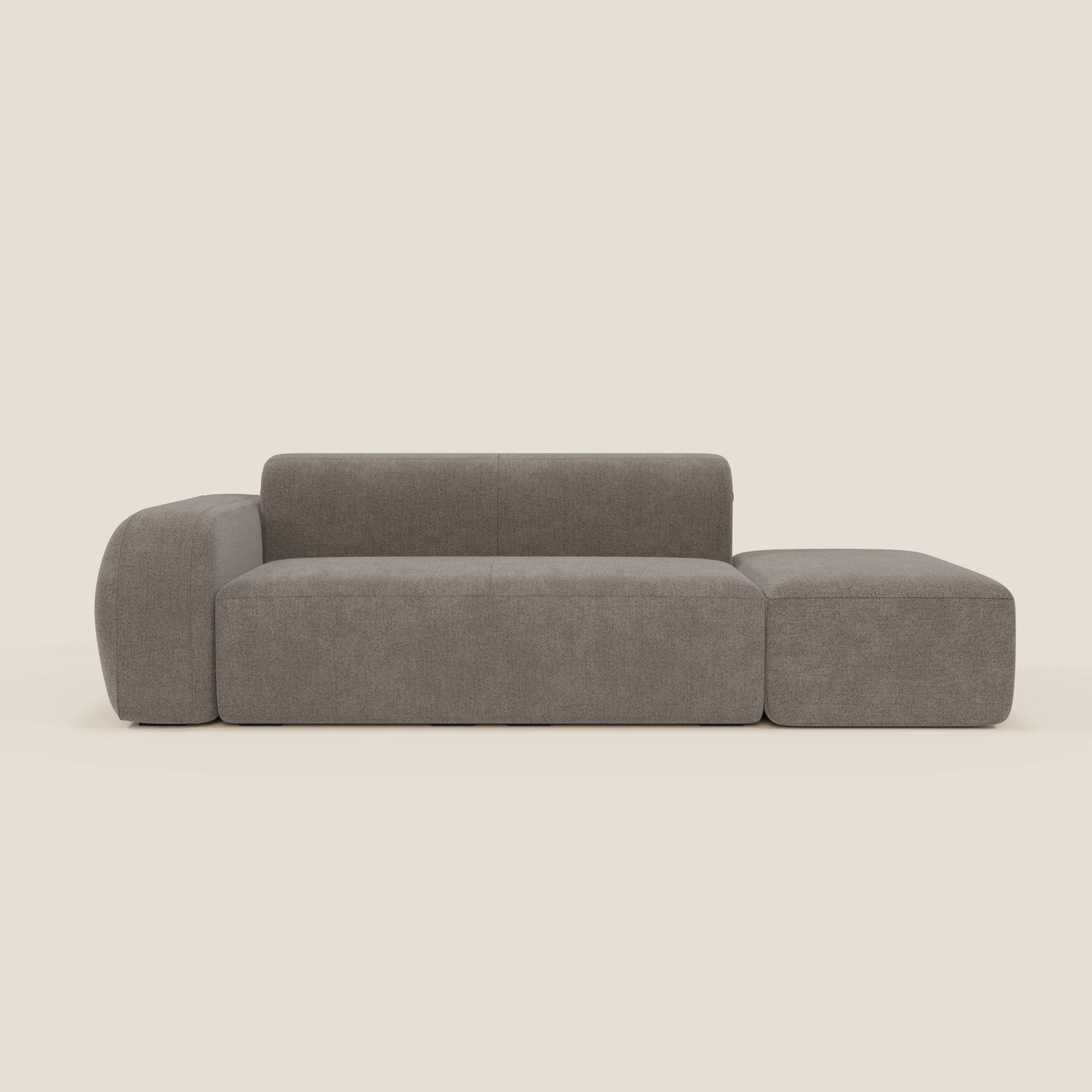 BonBon sofa modular modular – Composizione with pouf terminale in fabric stain-resistant by Divani Store