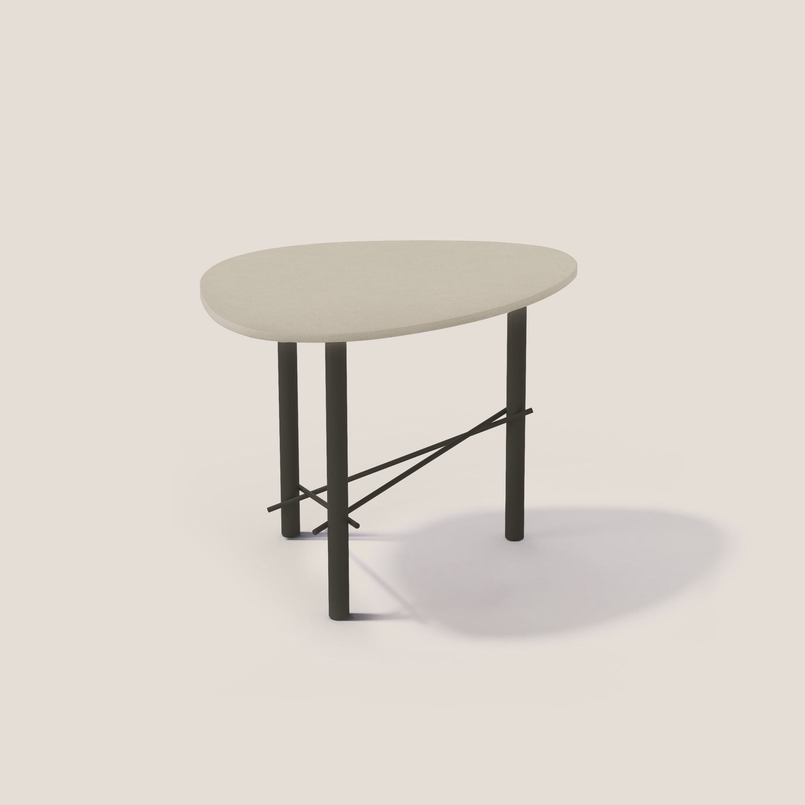 Cookie coffee table high with piano in laminam terre di matera by Divani Store
