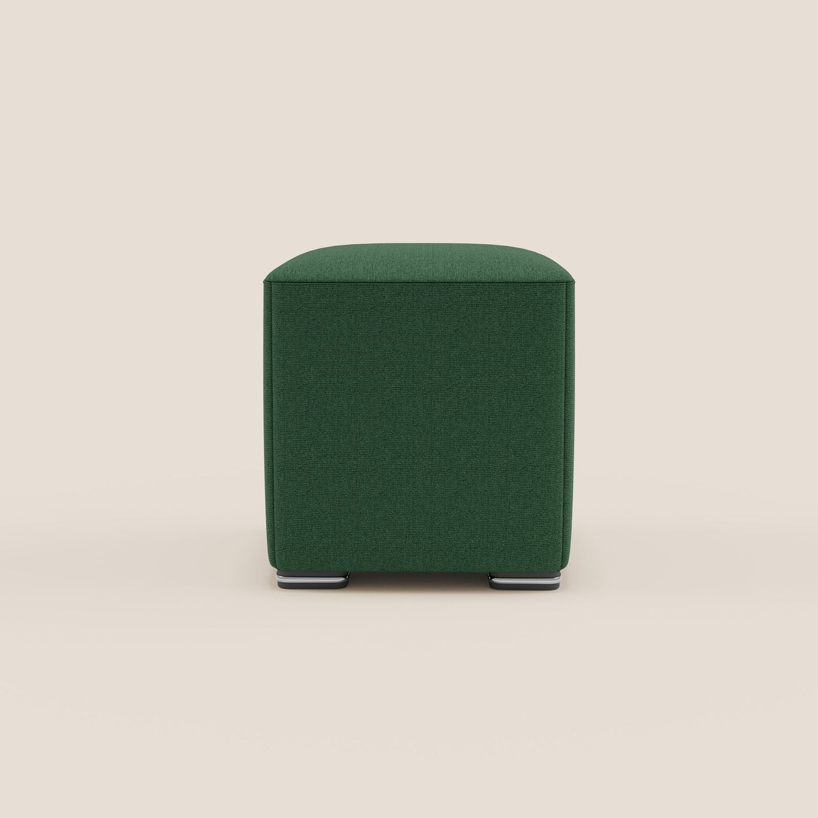 Cube pouf in fabric soft water-repellent T08 VERDE by Divani Store