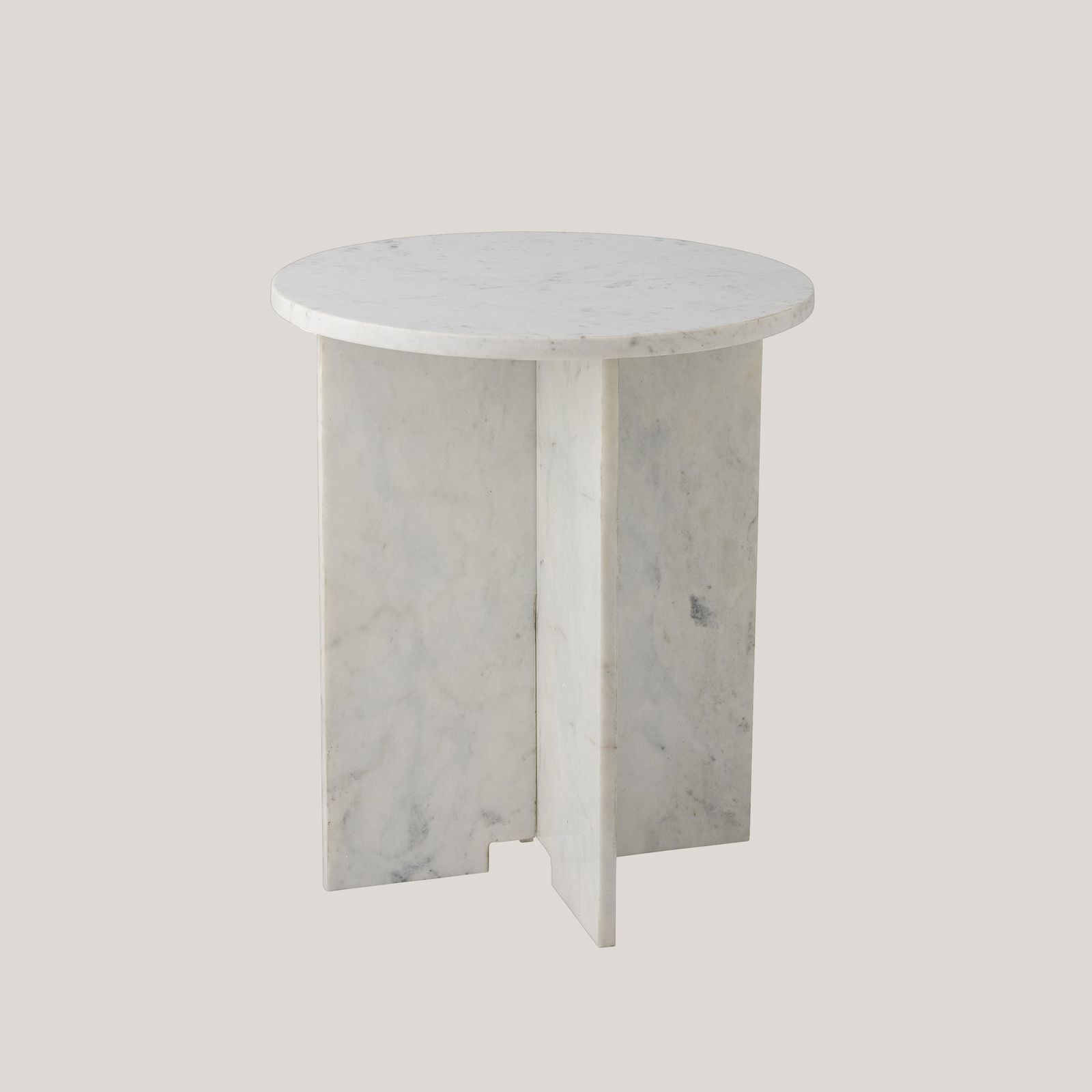 Jasmia tavolino tondo in marmo bianco by Divani Store