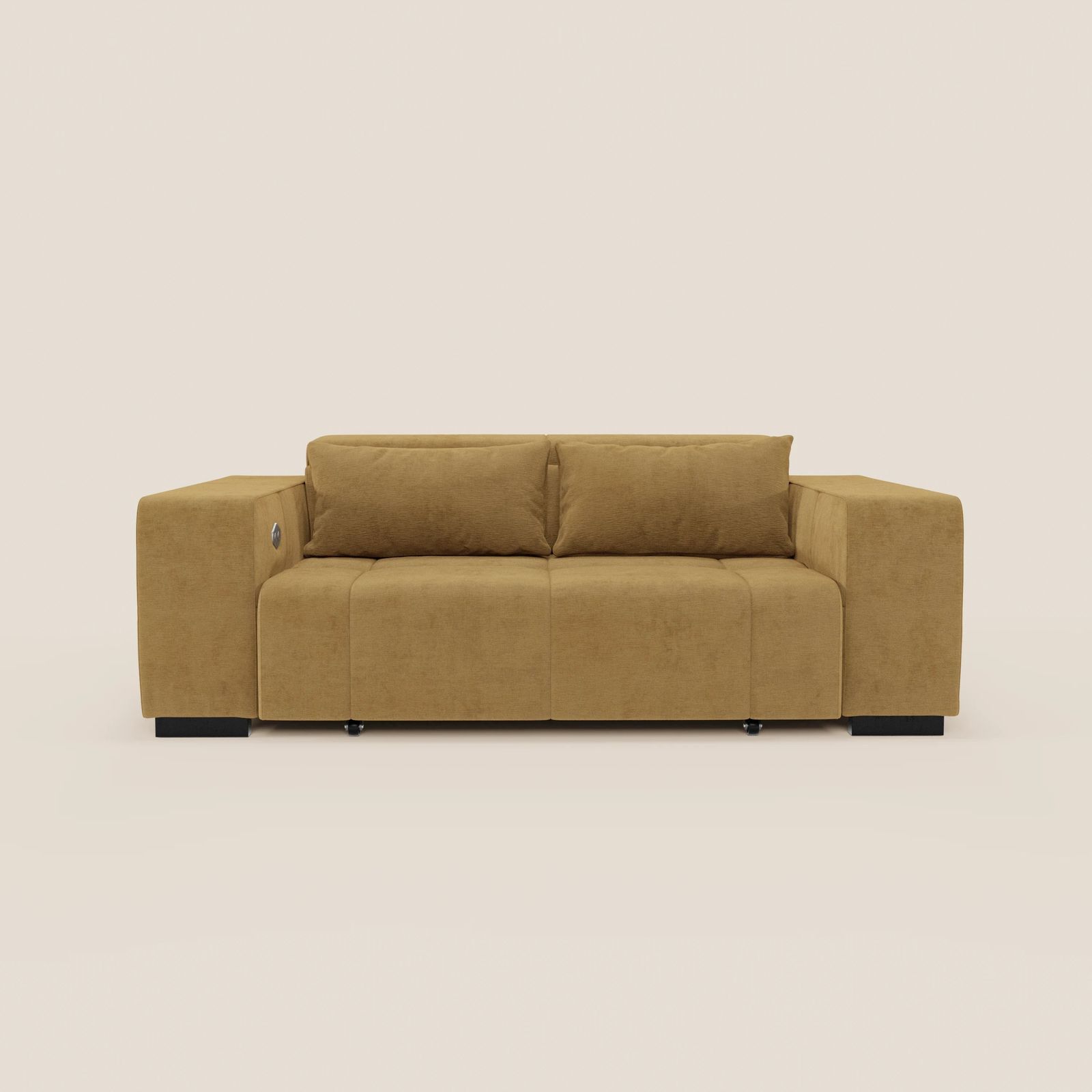 Monarch Divano con Relax Elettrico per allungamento sedute e Poggiatesta Reclinabile in tessuto morbido smacchiabile T31 by Divani Store