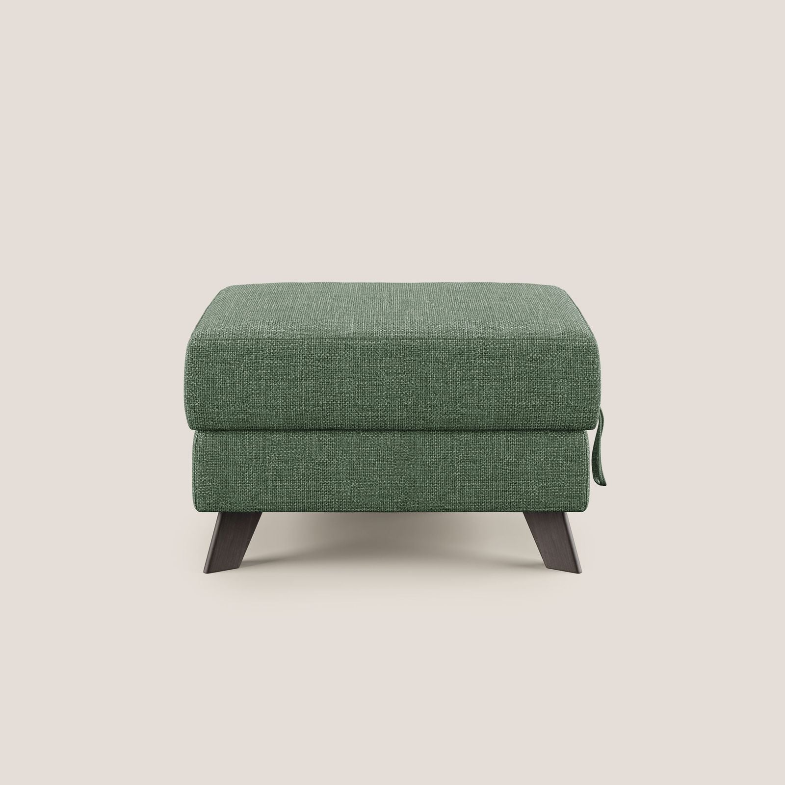 Moon Pouf storage and feet high in fabric soft ad intreccio soft-touch water-repellent by Divani Store