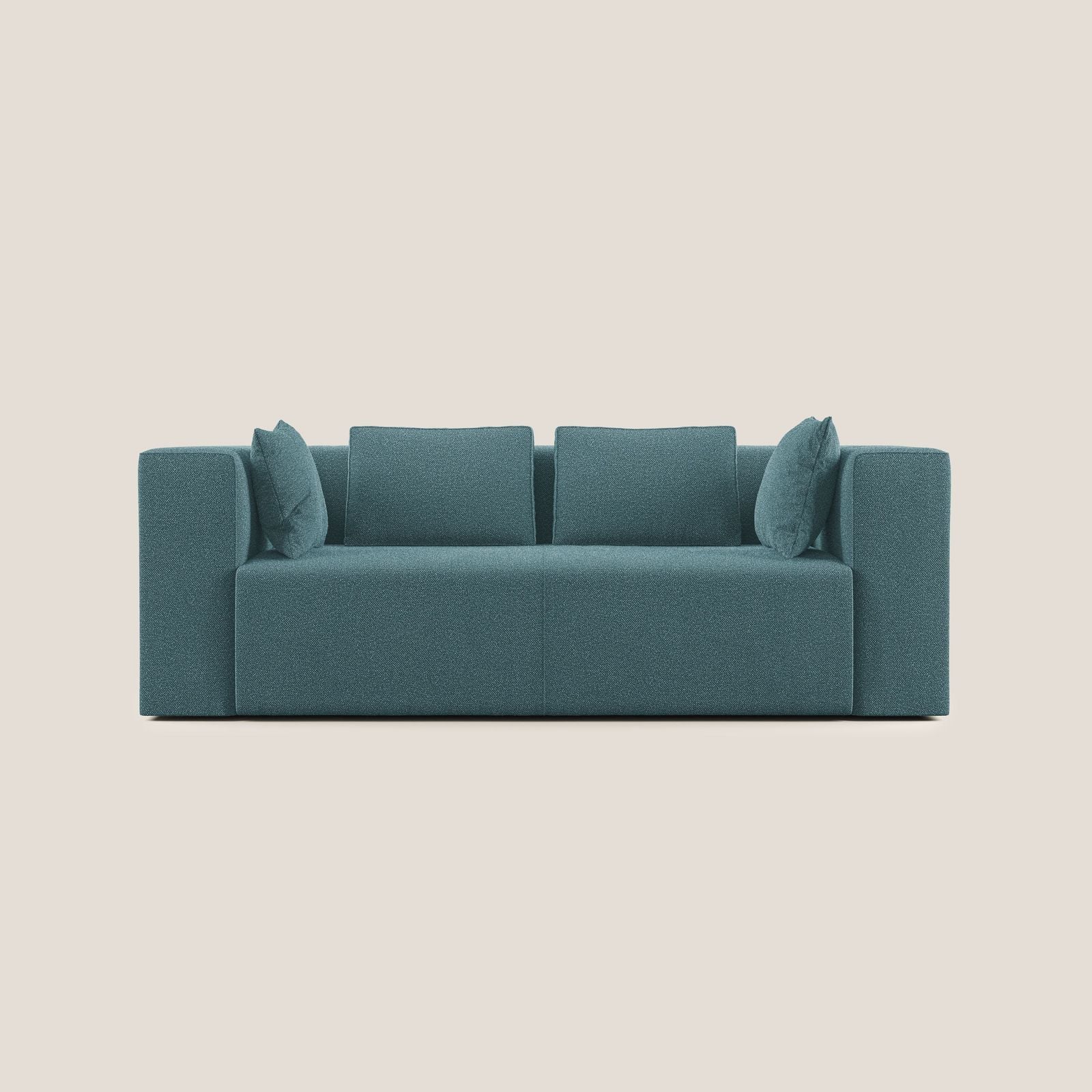 Nettuno sofa modern modular in soft fabric bouclè by Divani Store