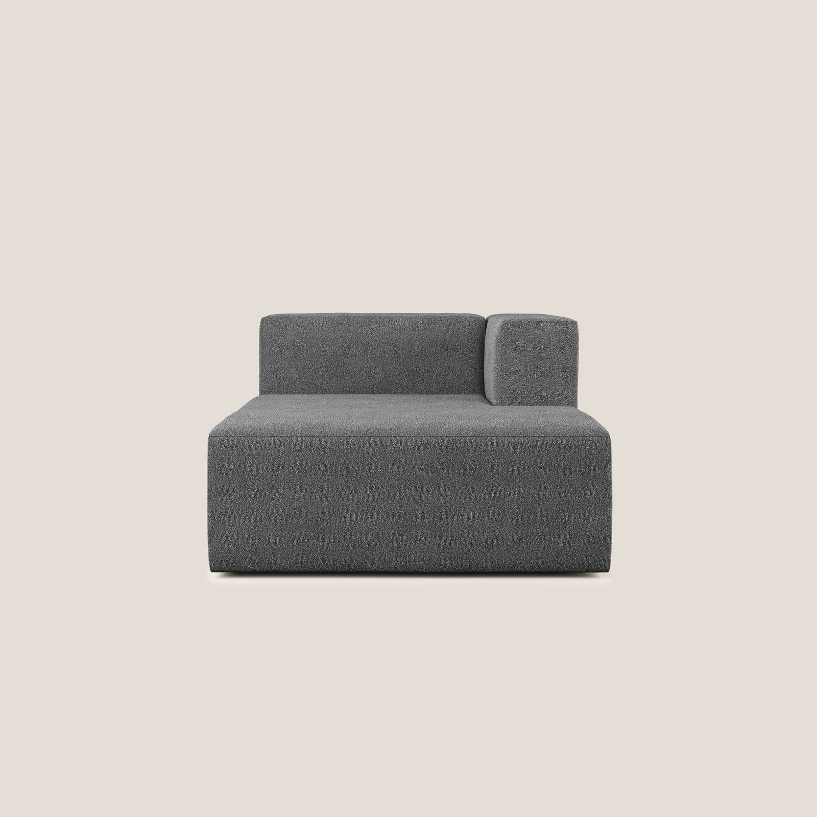 Nettuno modulo chaise longue in soft fabric bouclè by Divani Store