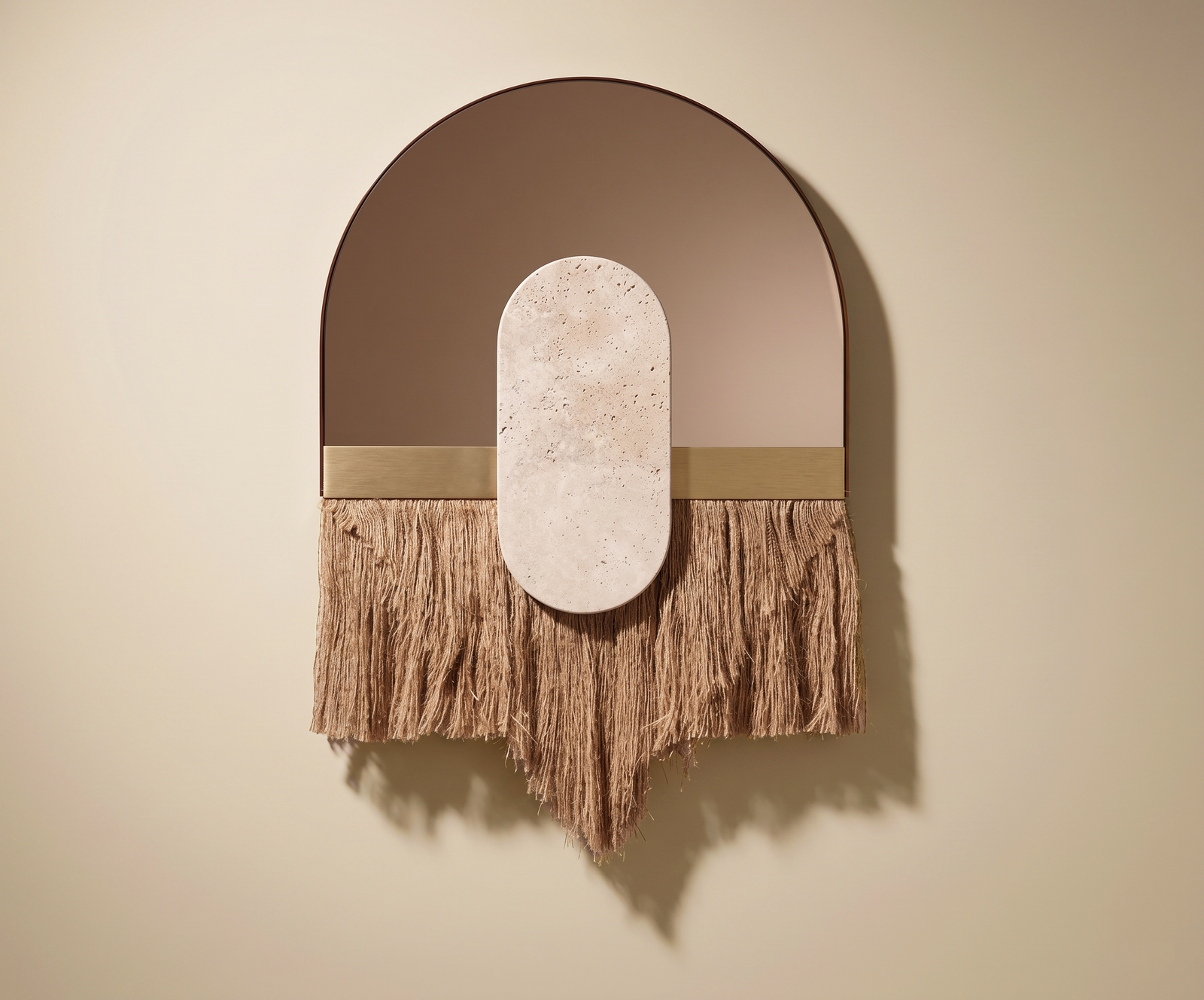 souk ecru cream mirror by DOOQ