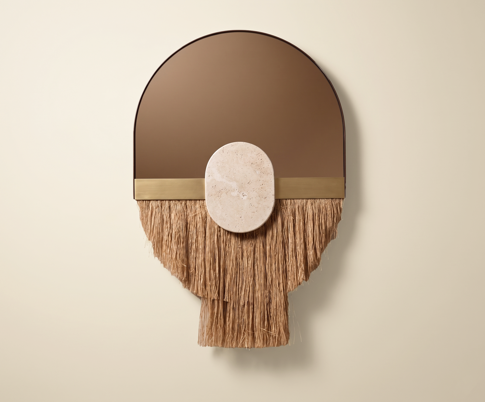 souk ecru latte mirror by DOOQ
