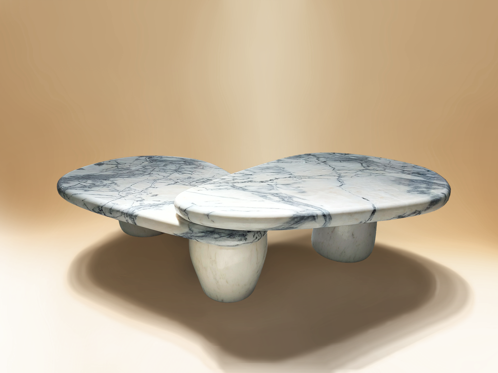 Caracole Marble Center Table by Dovain Studio
