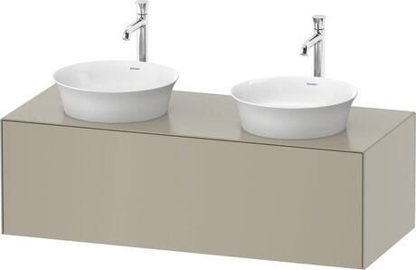 White Tulip Console vanity unit wall-mounted by Duravit