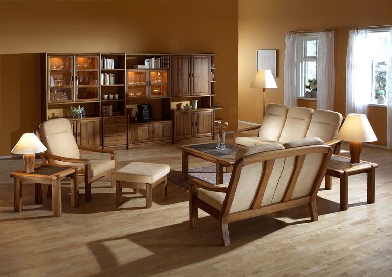 1240AH - 2 seater wooden sofa by Dyrlund