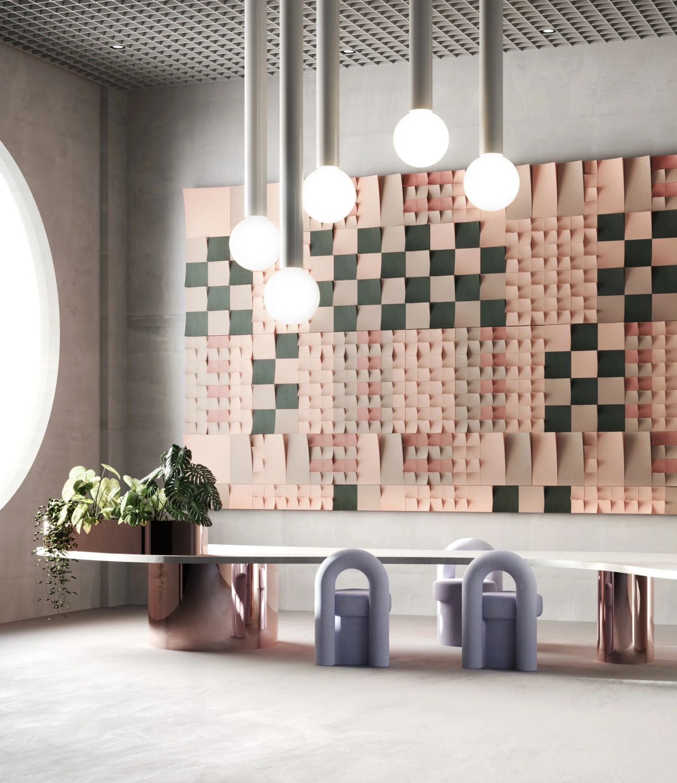PUZZLE - Acoustic ceiling panel by ECOcero