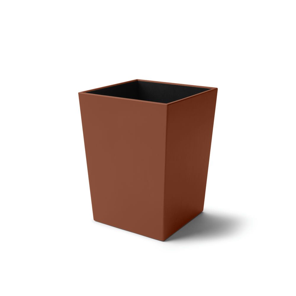 Leather Waste Basket Teseo by Eglooh - Truncated Pyramid Shape by EGLOOH