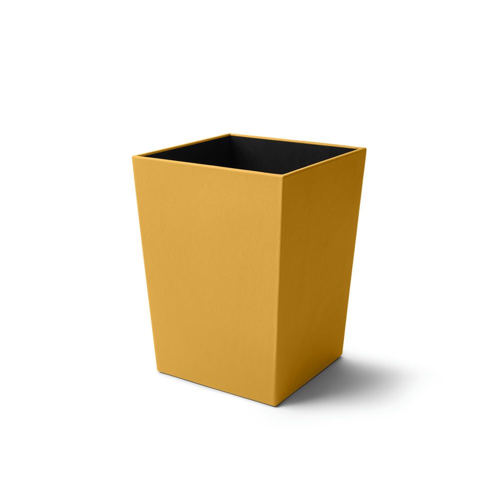 Real Leather Waste Basket Fenice by Eglooh - Truncated Pyramid Shape by EGLOOH