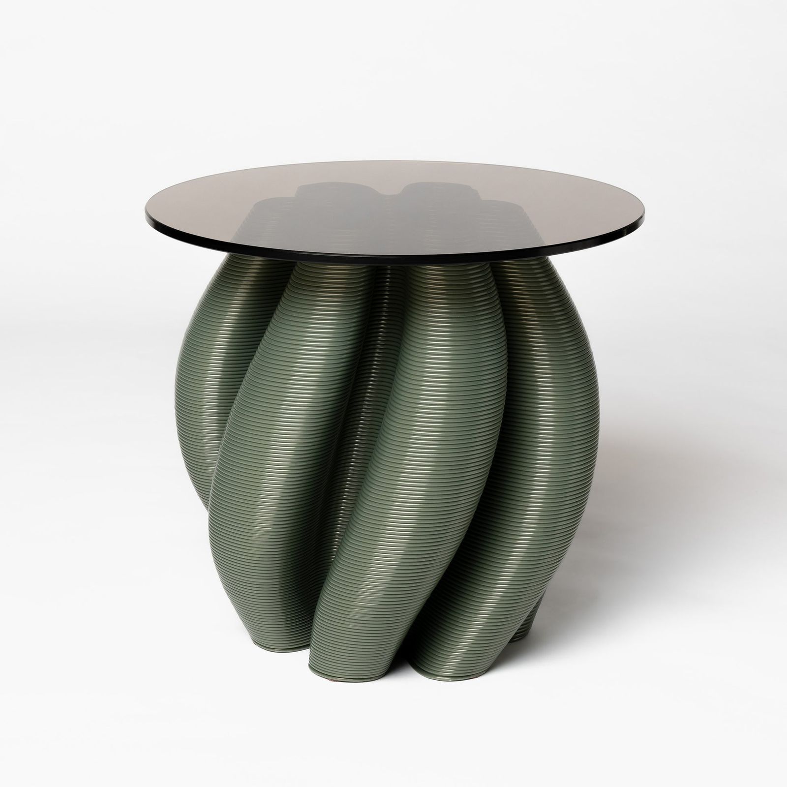 Water Lily Side Table Olive by Ekbacken Studios
