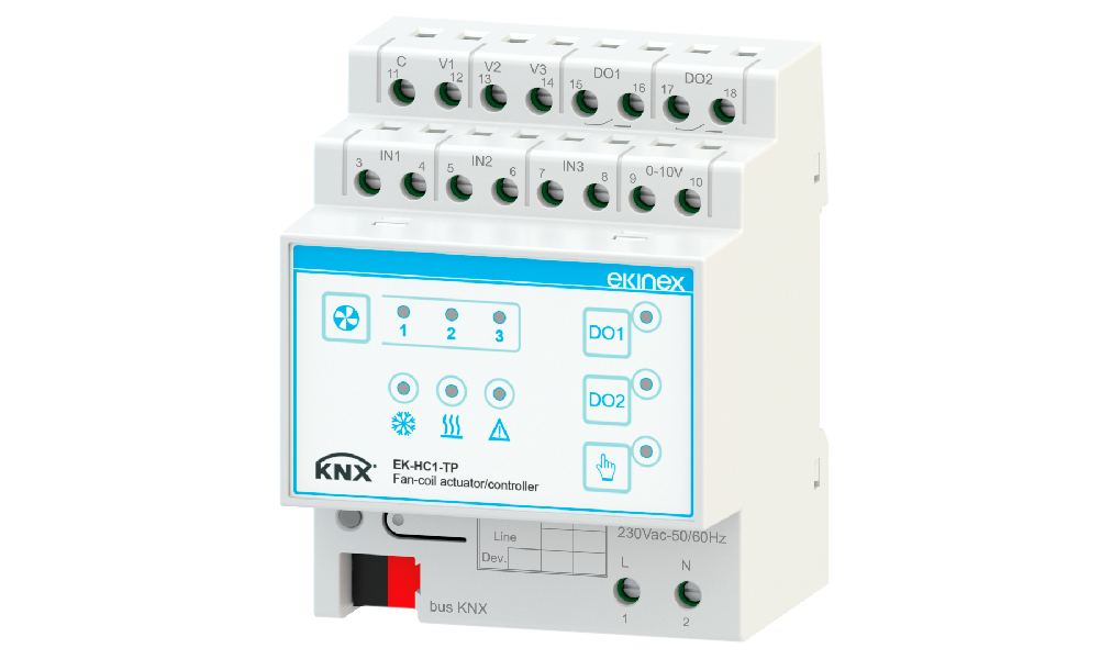 Controllore fancoil 3 velocità e 0-10V by EKINEX