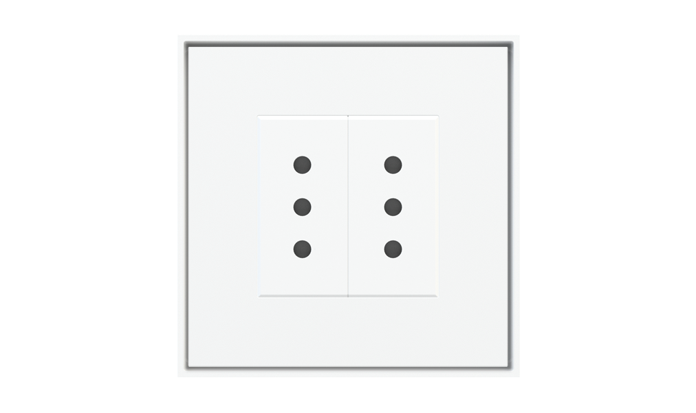 Placche e cornici quadrate per componenti di serie civile (modulo 45x45 mm) by EKINEX