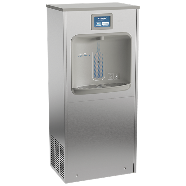 Enhanced ezH2O® Floor Standing Bottle Filling
Station Filtered Refrigerated Stainless Steel by Elkay