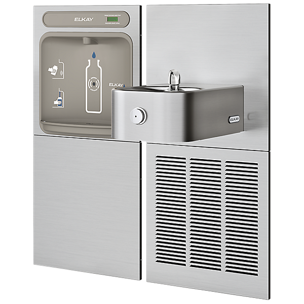 ezH2O®  Bottle Filling Station & Soft Sides® Single Fountain Non-Filtered Refrigerated Stainless by Elkay
